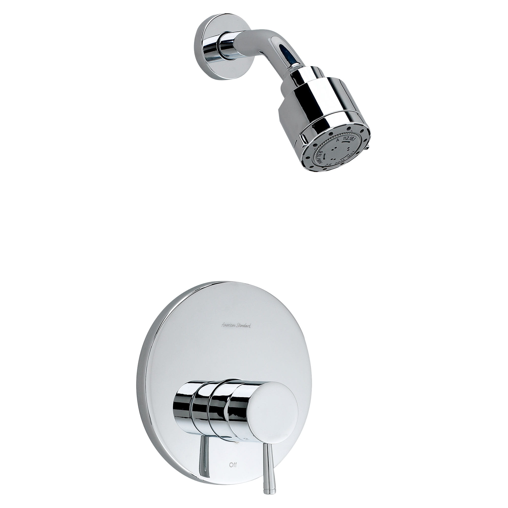 Serin® 2.5 gpm/9.5 L/min Shower Trim Kit With 3-Function Shower Head, Double Ceramic Pressure Balance Cartridge With Lever Handle